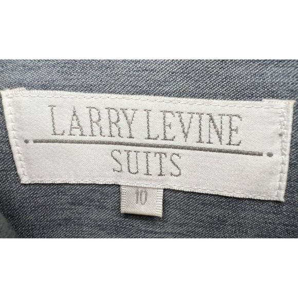 Larry Levine Suit Jacket Women 10 Gray Minimalist Career Longline Blazer Classic - Picture 13 of 15